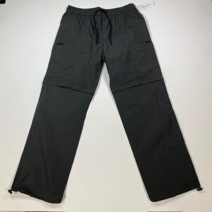 PacSun Convertible Cargo Pants‎ Black Baggy Drawstring Hiking Mens Size S